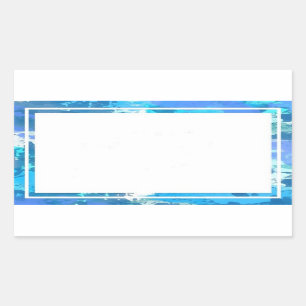 Pretty Blue Border Stickers