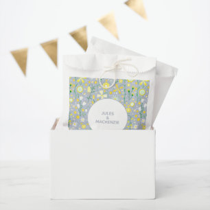 Pretty Blue Botanical Wildflower Floral Favour Bags