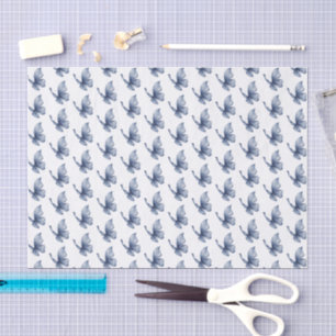 Pretty Blue Butterflies Birthday Tissue Paper