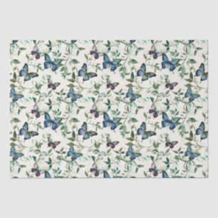 Pretty Blue Butterflies Bridal Shower Tissue Paper