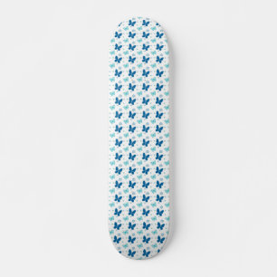 Pretty Blue Butterflies Skateboard