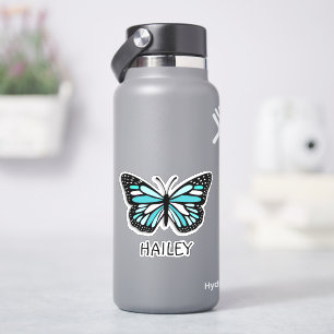 Pretty Blue Butterfly and Name Personalised