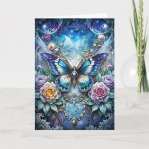Pretty Blue Butterfly Card
