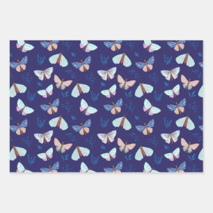 Pretty blue Butterfly Wrapping Paper