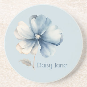 Pretty Blue Cream Flower Coaster
