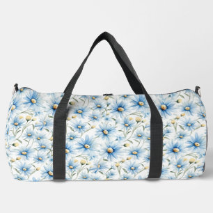 Pretty Blue Daisies Duffle Bag