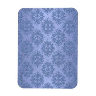 Pretty Blue Damask Magnet