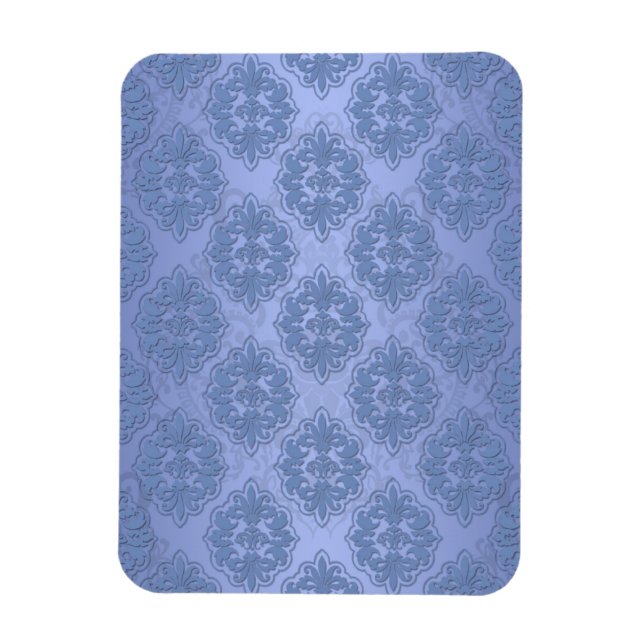 Pretty Blue Damask Magnet (Vertical)