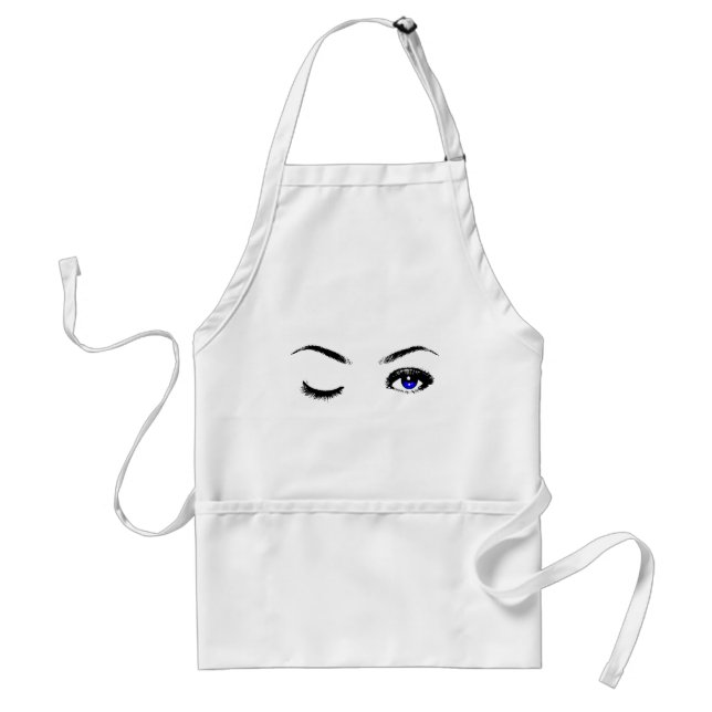 Pretty Blue Eyes Winking Standard Apron (Front)