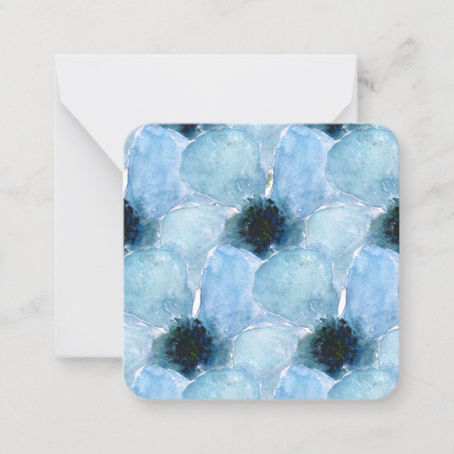 Pretty Blue Floral Good Morning Husband  Card (Front)