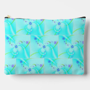 Pretty Blue Flower Accessory Pouch