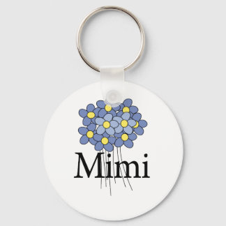 Pretty Blue Flower Mimi T-shirt Key Ring