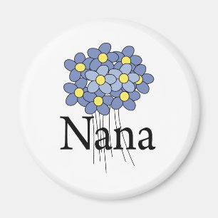 Pretty Blue Flower Nana T-shirt Magnet