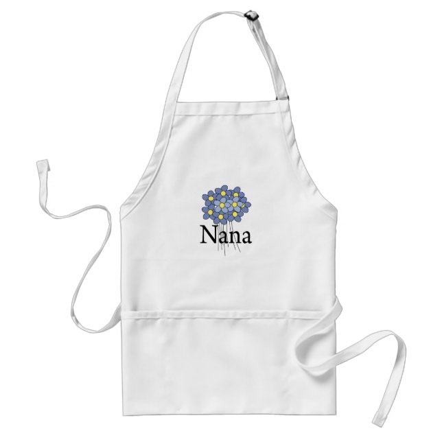 Pretty Blue Flower Nana T-shirt Standard Apron (Front)