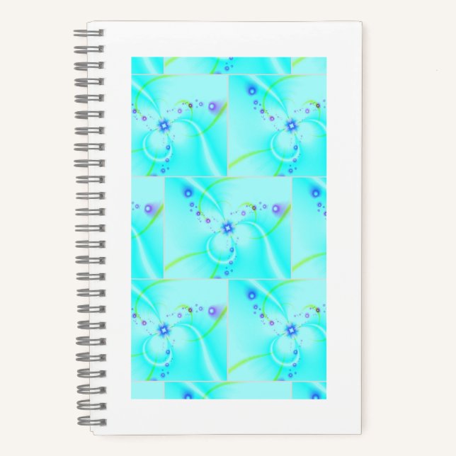Pretty Blue Flower  Notebook (Front)