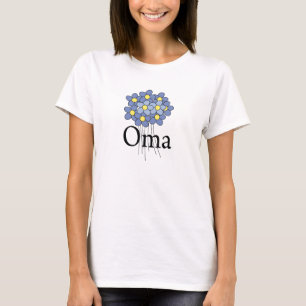 Pretty Blue Flower Oma T-shirt