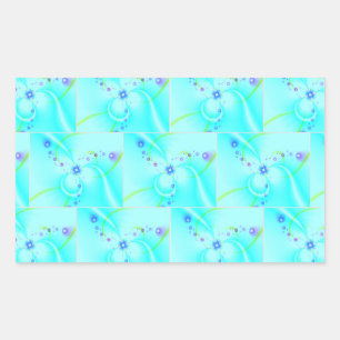 Pretty Blue Flower Rectangular Sticker