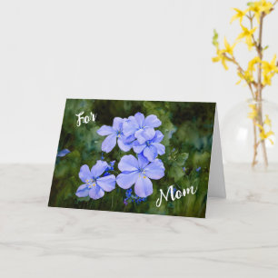 Pretty Blue Flowers Garden Art Mother's Day Card