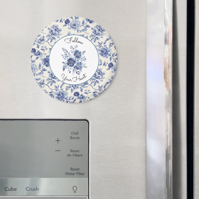 Pretty Blue Flowers   Magnet (In Situ (Fridge))