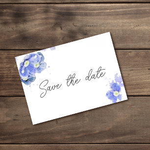 Pretty Blue Forget Me Note Flower Save The Date