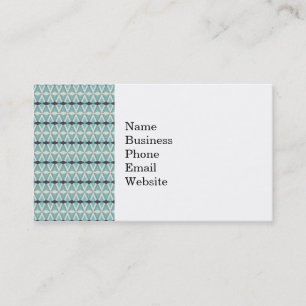 Pretty Blue Grey Aztec Weaving Pattern Gifts Business Card