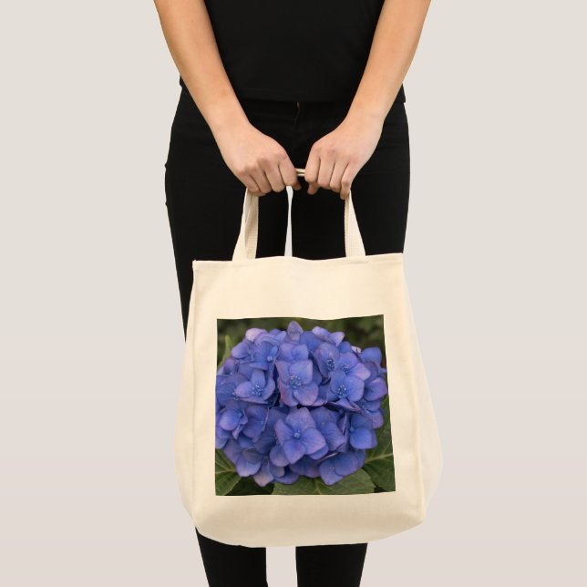 Pretty Blue Hydrandea Tote Bags (Front (Product))