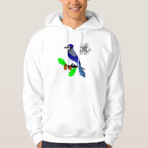 Pretty Blue Jay Bird Hoodie