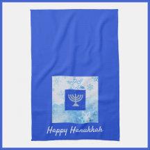 Pretty Blue Menorah Hanukkah