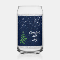 Pretty Blue Night Winter Christmas Tree Scene