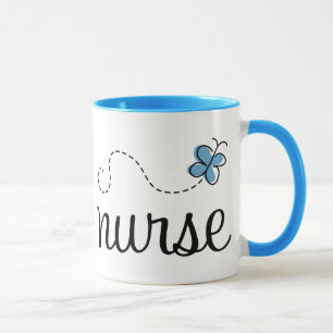 Pretty Blue Nurse Mug