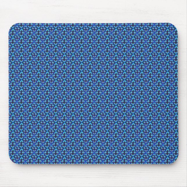 Pretty Blue Pattern Mouse Pad (Front)
