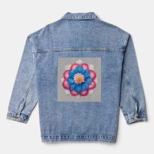 Pretty Blue, Pink, and White Floral Centerpiece wi Denim Jacket