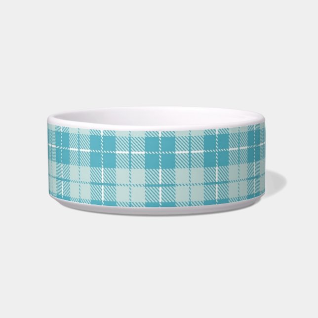 Pretty Blue Plaid Bowl (Front)
