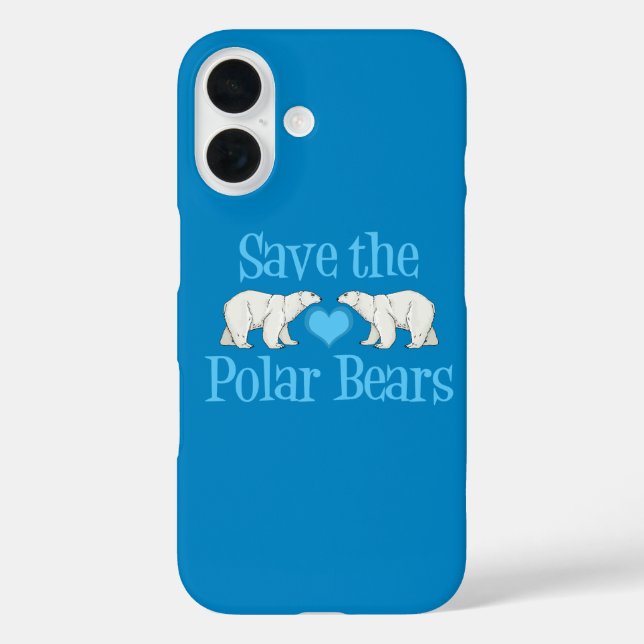 Pretty Blue Polar Bear Case-Mate iPhone Case (Back)