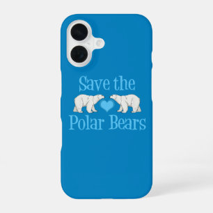 Pretty Blue Polar Bear iPhone 16 Case
