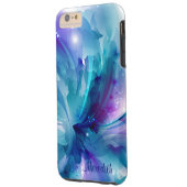 Pretty Blue & Purple Abstract Flower iPhone 6 Case (Back Left)