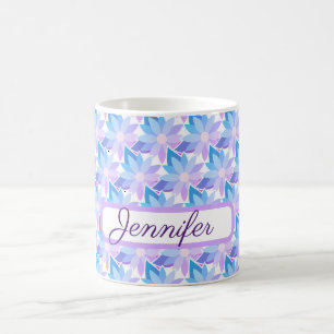 Pretty Blue Purple Flower Coffee Mug