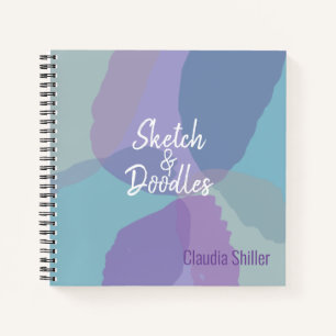 Pretty Blue Purple Sketch Book