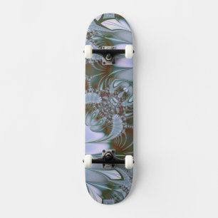 Pretty Blue Silk Look Skateboard