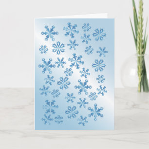 Pretty Blue Snowflake Card Template