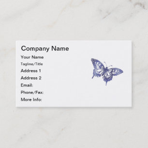Pretty Blue Swallowtail Butterfly Mosaic Business Card