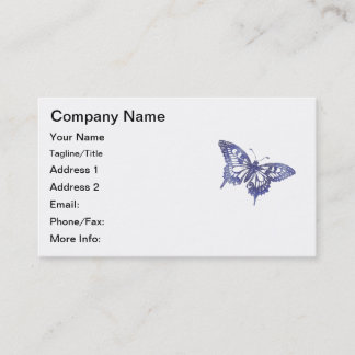 Pretty Blue Swallowtail Butterfly Mosaic Business Card