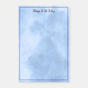 Pretty Blue Watercolor To Do List Modern Cute Post-it Notes