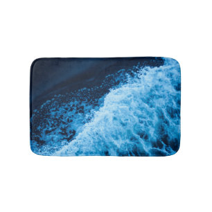 Pretty Blue Waves Bath Mat