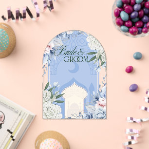 Pretty Blue wedding and festival Acrylic Invitations