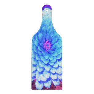 Pretty Blue Zinnia in the Purple Summer Garden Cutting Board