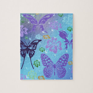 Pretty Blues Butterflies Jigsaw Puzzle