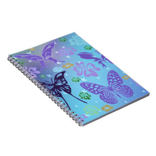 Pretty Blues Butterflies Notebook