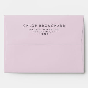 Pretty Blush A7 Pre-Addressed Linen Envelope