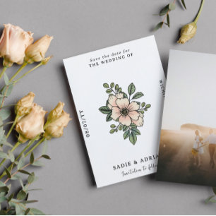 Pretty Blush Florals Save the Date